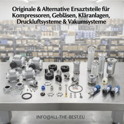 Originale & Alternative Ersatzteile für Kompressoren und Gebläsen für Kläranlagen, Druckluftsysteme & Vakuumsysteme 